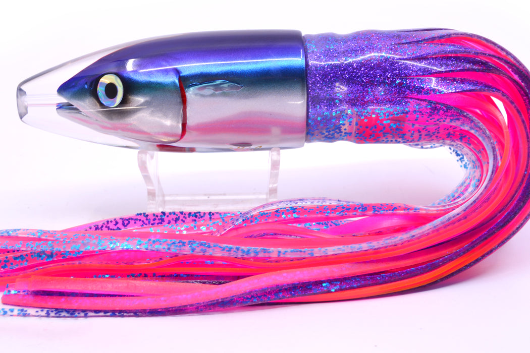 JB Signature Lures Flying Fish Large Barrel Bomb 12" 10.5oz Skirted Purple-Blue/Pink GZE