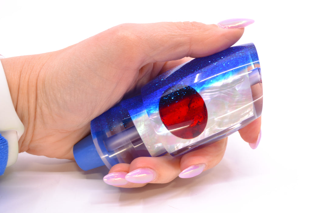 TANTRUM Lures White MOP Blue Back Red Eyes Large Bandit 12" 5.6oz GZE