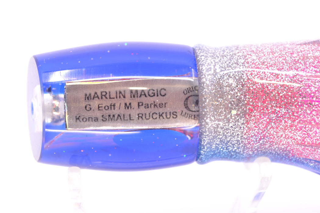 Marlin Magic Pink Awabi Blue Back Red Eyes Small Ruckus 9" 5oz Skirted Blue-Silver/Pink