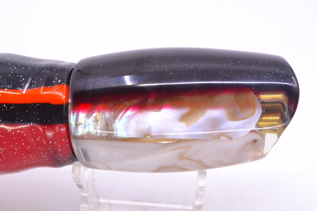 Coggin Lures Golden MOP Black-Red Back 4-Hole Tado Mauna Loa Scoop 12" 9oz Skirted