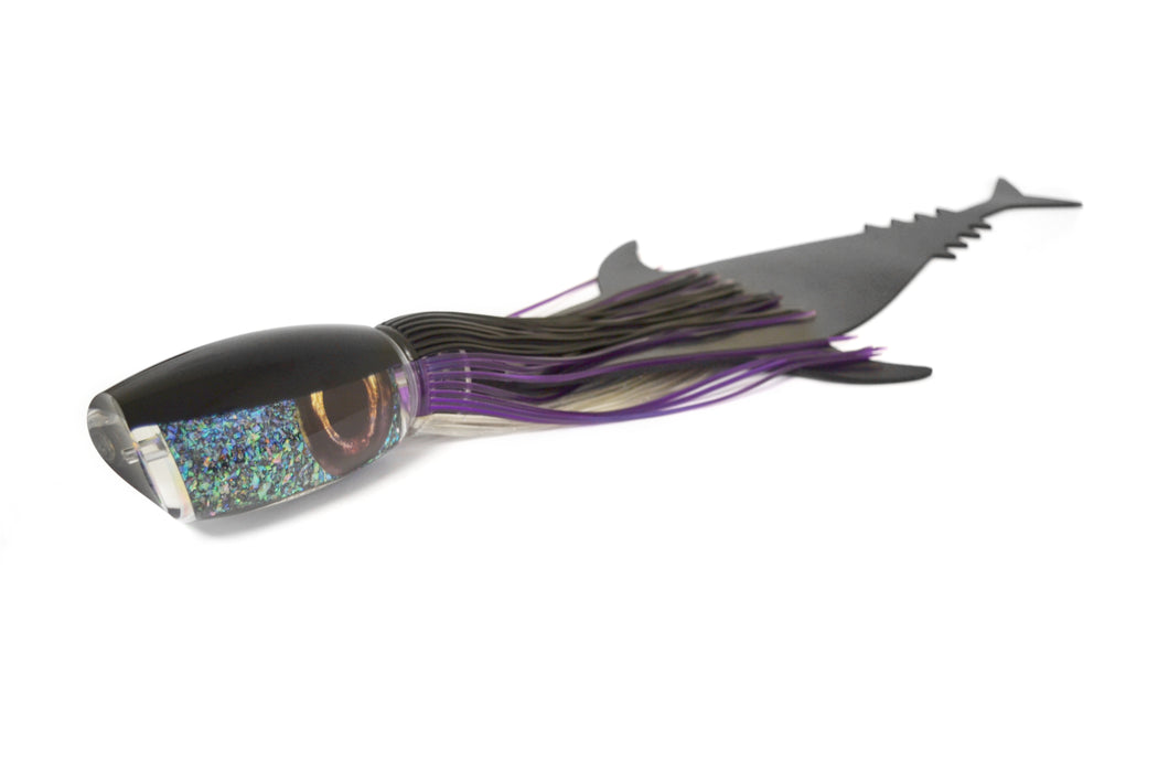 Moyes Lures/Grander Marlin Tackle XL Argus + D-Flap Teaser Combo Black-Purple-Clear GZE