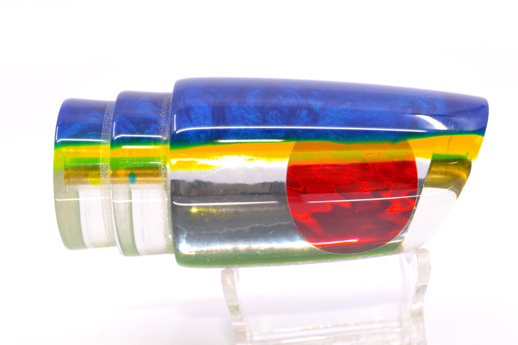 Koya Lures Clear Mirrored Blue-Yellow Back Red Eyes Straight Runner 12" 5.8oz