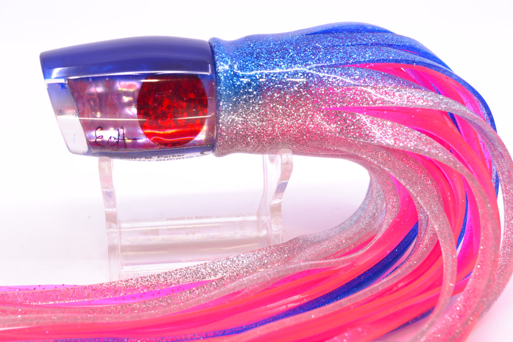 Marlin Magic Pink Awabi Blue Back Red Eyes Small Ruckus 9" 5oz Skirted Blue-Silver/Pink