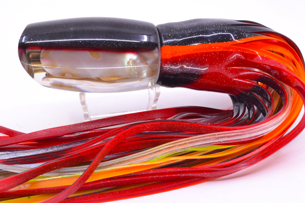 Coggin Lures Golden MOP Black-Red Back 4-Hole Tado Mauna Loa Scoop 12" 9oz Skirted