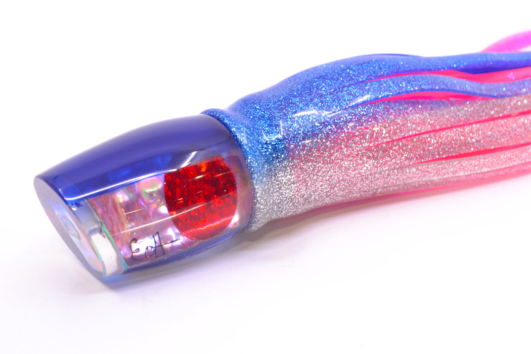 Marlin Magic Pink Awabi Blue Back Red Eyes Small Ruckus 9" 5oz Skirted Blue-Silver/Pink