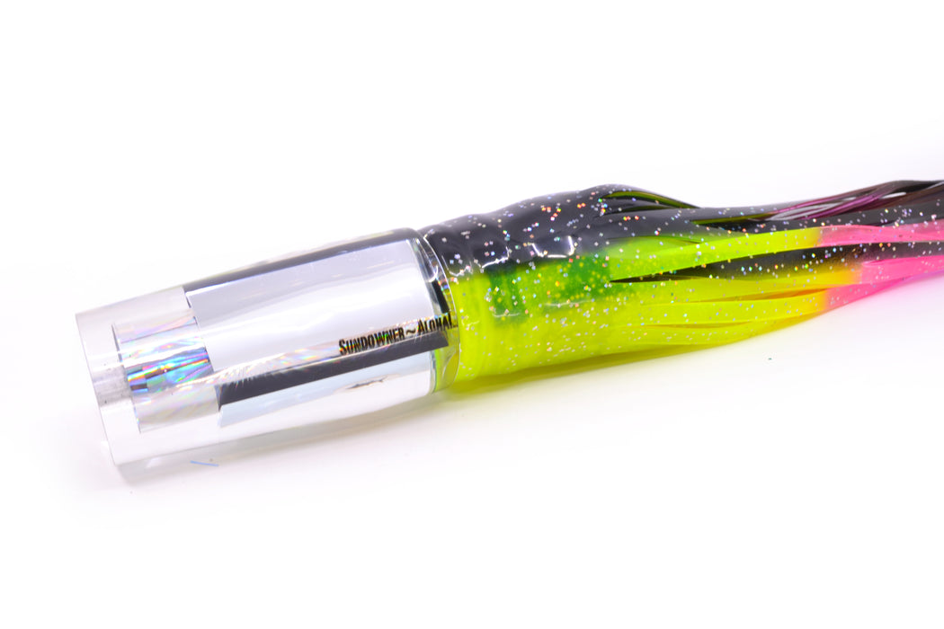 Aloha Lures Mirrored Silver Rainbow Starburst Sundowner 14" 11.5oz Skirted Magic Johnson