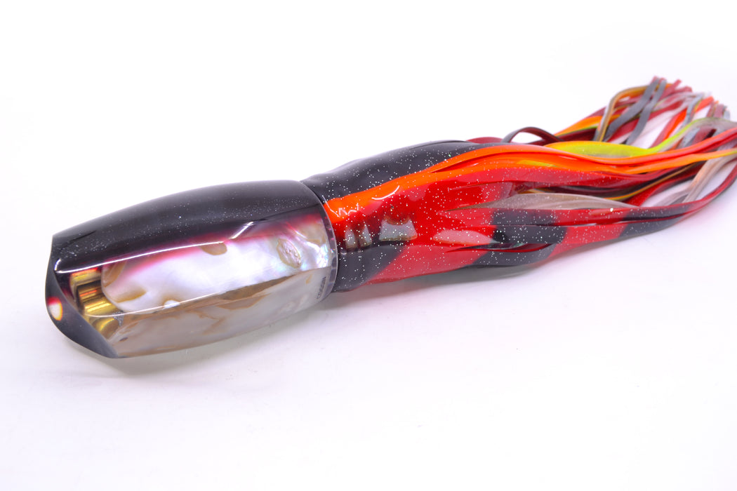 Coggin Lures Golden MOP Black-Red Back 4-Hole Tado Mauna Loa Scoop 12" 9oz Skirted