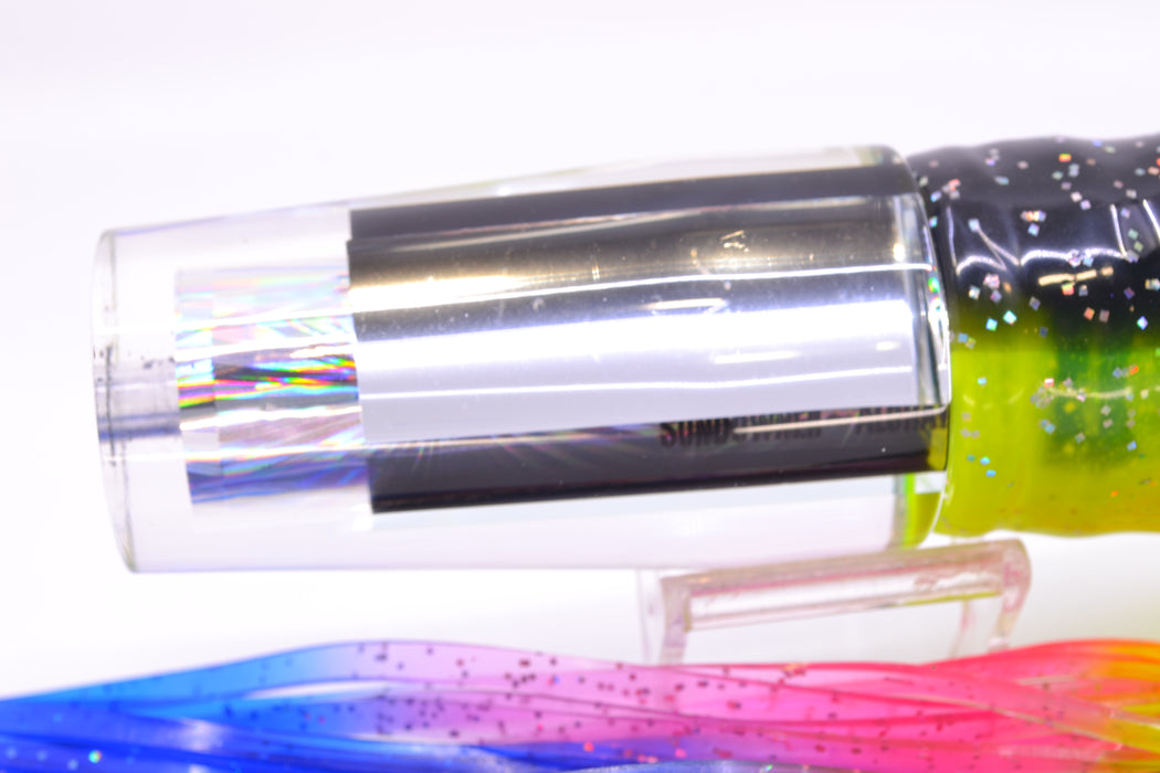 Aloha Lures Mirrored Silver Rainbow Starburst Sundowner 14" 11.5oz Skirted Magic Johnson