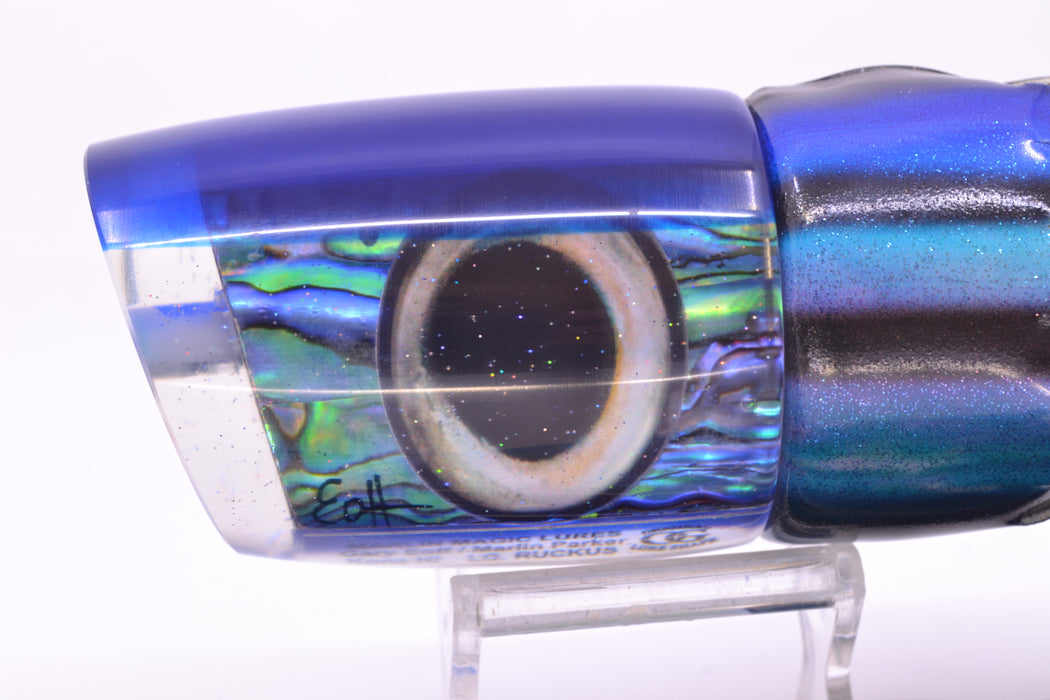 Marlin Magic Paua Shell Blue Back Taxi Eyes Large Ruckus 14" 11.3oz FT Vinyl Skipjack