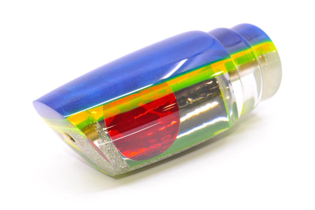 Koya Lures Clear Mirrored Blue-Yellow Back Red Eyes Straight Runner 12" 5.8oz