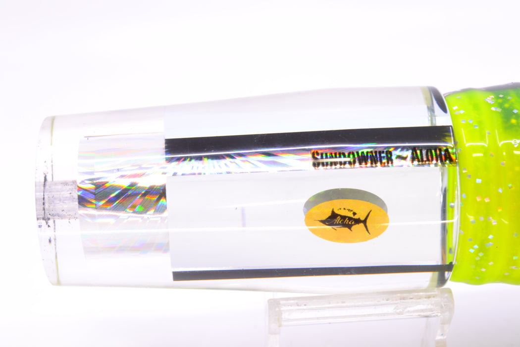 Aloha Lures Mirrored Silver Rainbow Starburst Sundowner 14" 11.5oz Skirted Magic Johnson