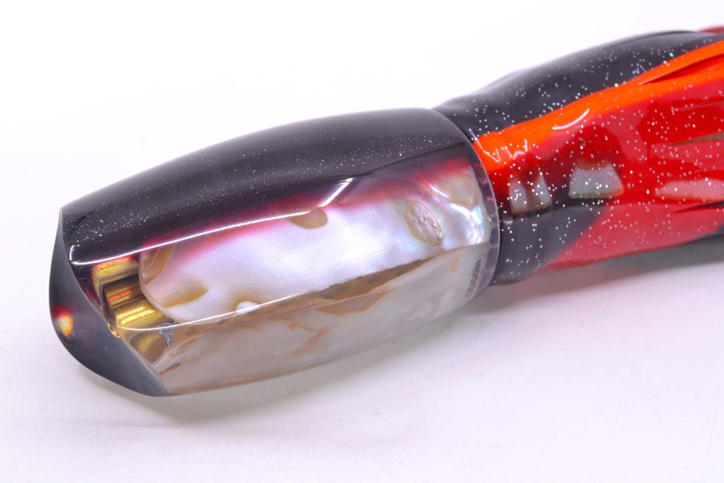 Coggin Lures Golden MOP Black-Red Back 4-Hole Tado Mauna Loa Scoop 12" 9oz Skirted