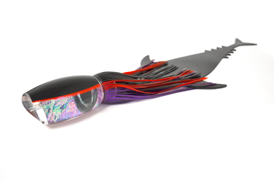 Moyes Lures/Grander Marlin Tackle XL Argus + D-Flap Teaser Combo Black-Red-Purple GZE