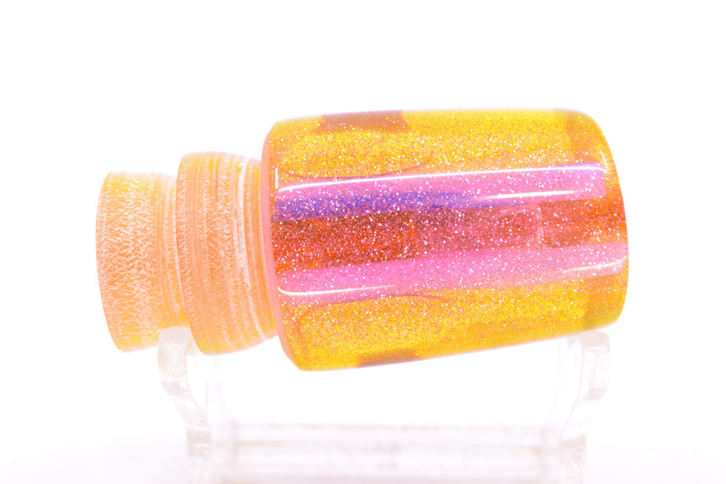 Coggin Lures White Rainbow Glass Pink-Yellow Back Small Slant Bogie 9" 1.3oz