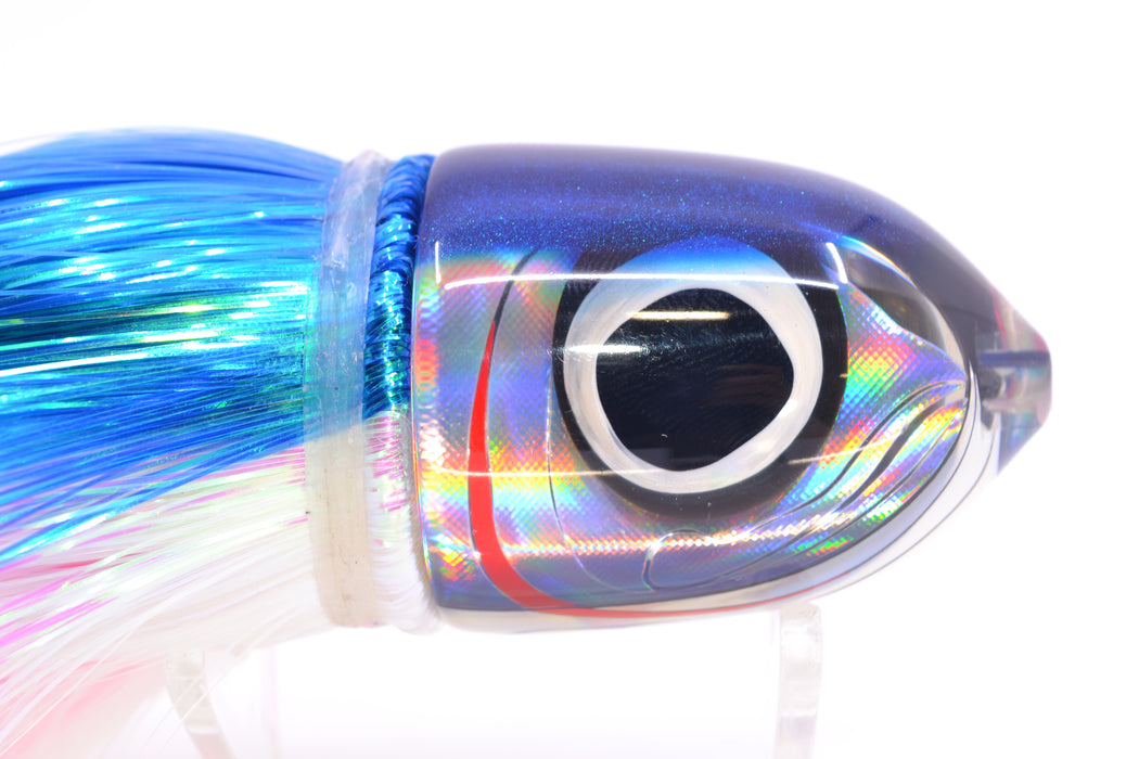 LS Lures Silver Rainbow Blue Back Flyer 11" 5oz Strobez Blue-White/Pink GZE