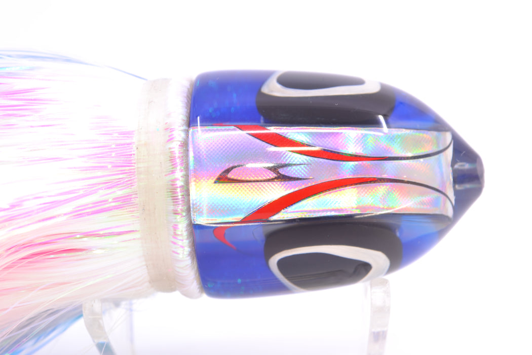 LS Lures Silver Rainbow Blue Back Flyer 11" 5oz Strobez Blue-White/Pink GZE