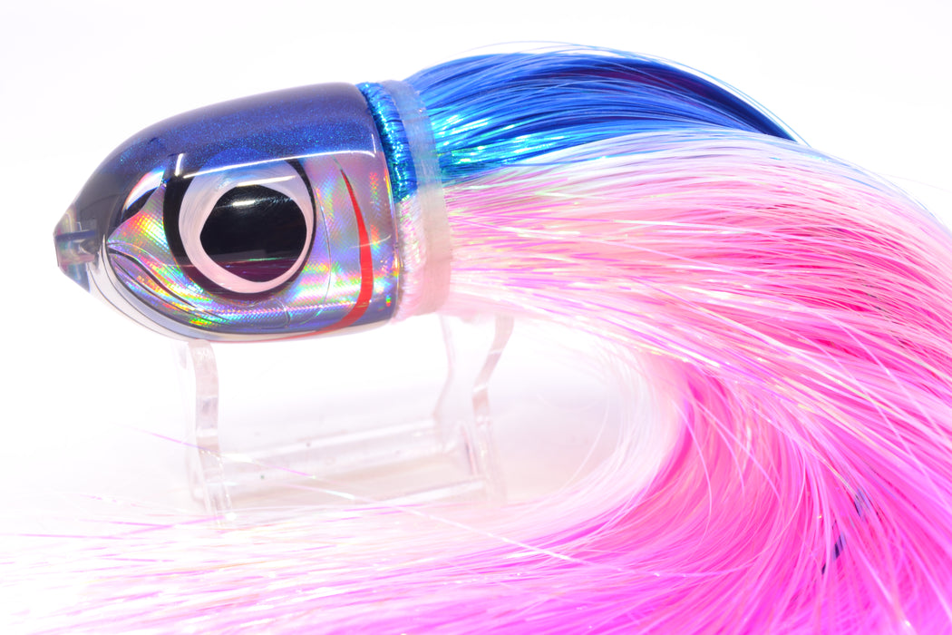 LS Lures Silver Rainbow Blue Back Flyer 11" 5oz Strobez Blue-White/Pink GZE