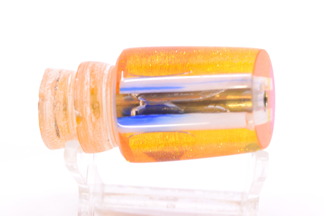 Coggin Lures White Rainbow Glass Pink-Yellow Back Small Slant Bogie 9" 1.3oz