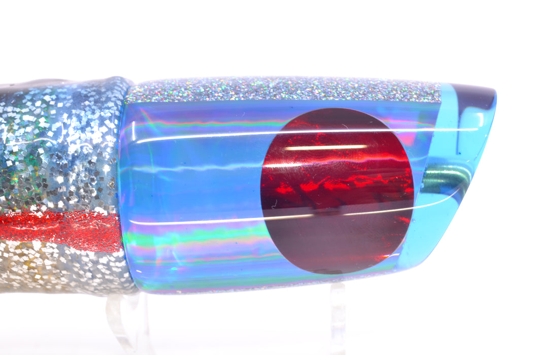 Koya Lures Ice Blue Rainbow Red Eyes Straight Runner 12" 9.5oz Skirted Evil