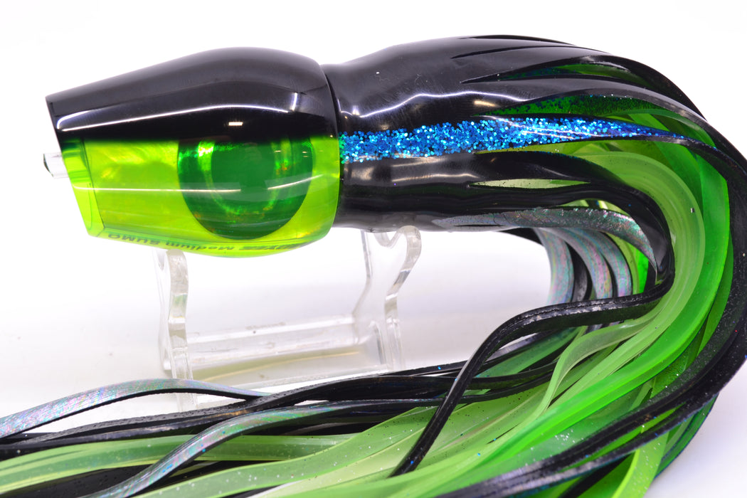 Moyes Lures Chartreuse MOP Black Back Medium Sumo 12" 6.8oz Skirted Yellowfin