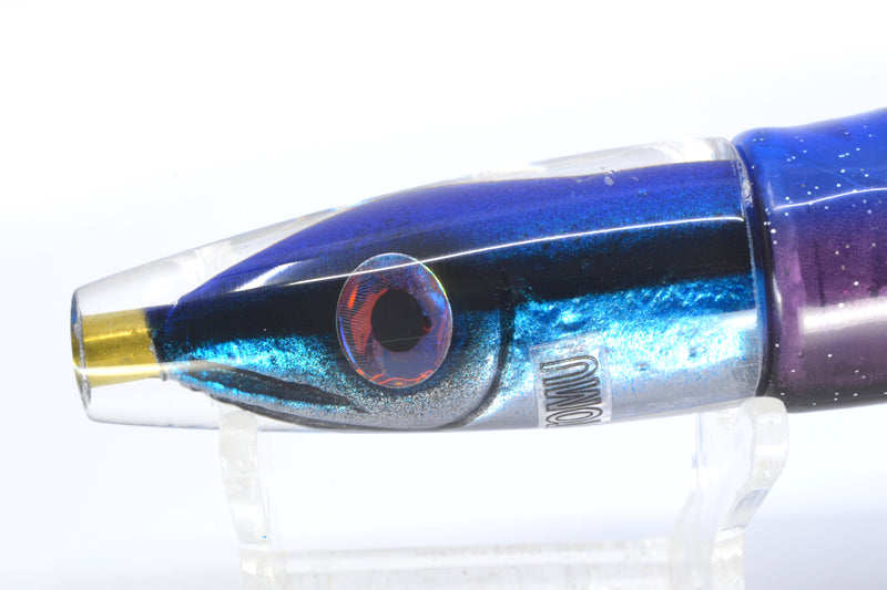 Tsutomu Lures "Hardline Aku" Fish Head Poke Invert 6" 3.2oz Skirted Blue-Purple GZE