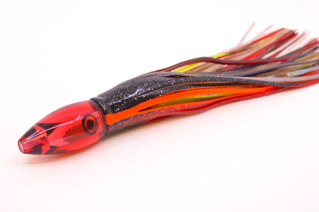 Moyes Lures Red Mirrored Taxi Eyes Poon 5" 2oz Skirted Black-Orange-Black & Red Bars