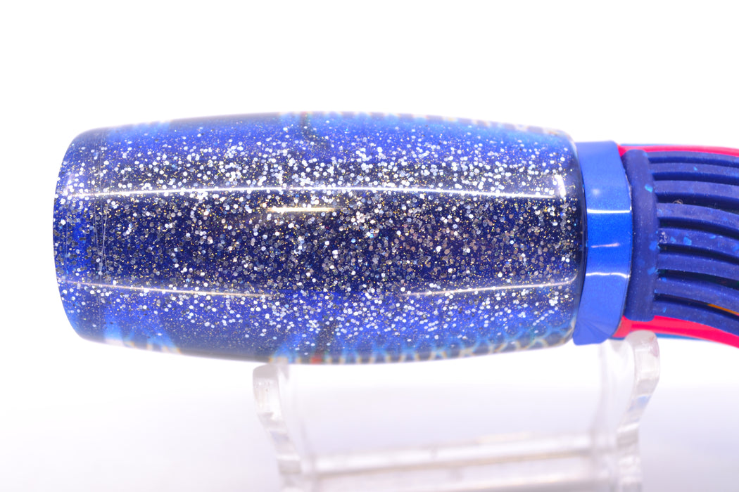 Amaral Lures Blue Pearl Rainbow Scale Ice Blue Stripes Blue Back Black Eyes Caninana 11" 4oz