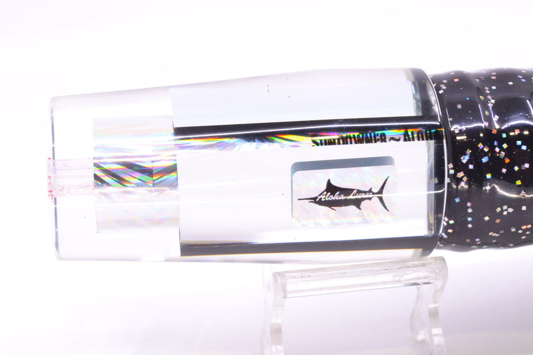 Aloha Lures Mirrored Silver Rainbow Starburst Sundowner 14" 11.5oz Skirted Black/Green