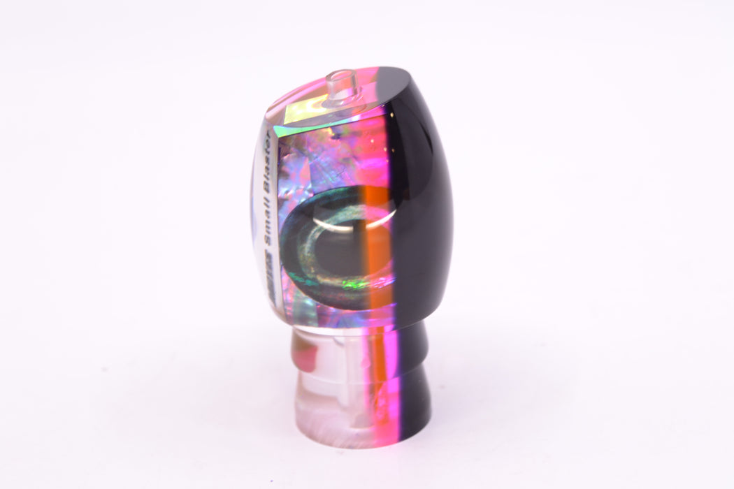 Moyes Lures Rainbow MOP Black-Pink Back Taxi Eyes NEW Small Blaster 9" 3oz GZE
