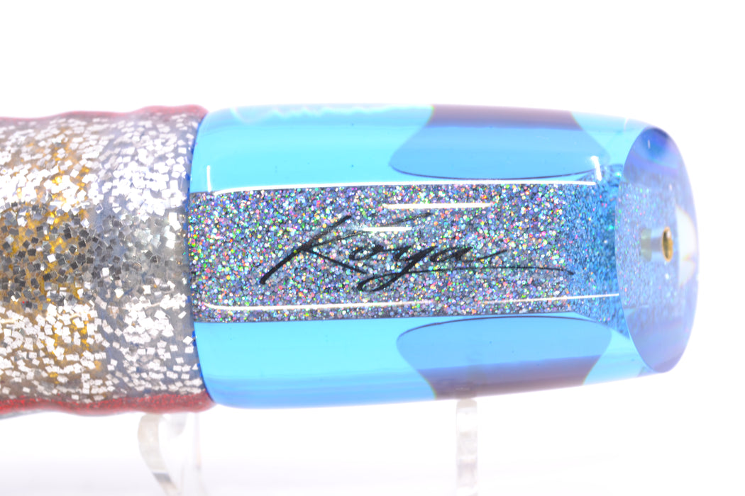 Koya Lures Ice Blue Rainbow Red Eyes Straight Runner 12" 9.5oz Skirted Evil