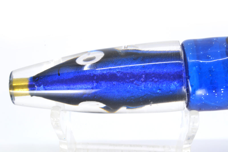 Tsutomu Lures "Hardline Aku" Fish Head Poke Invert 6" 3.2oz Skirted Blue-Purple GZE