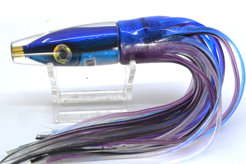 Tsutomu Lures "Hardline Aku" Fish Head Poke Invert 6" 3.2oz Skirted Blue-Purple GZE