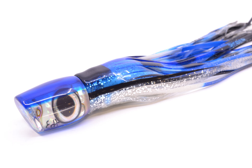 Marlin Magic White Abalone Blue Back Taxi Eyes Small Ruckus 9" 5oz Skirted