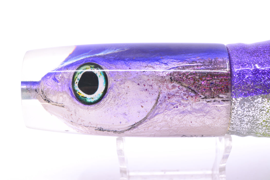 Ali'i Kai Lures Purple-Silver Malolo Medium Hard Head 12" 9oz Skirted Purple-Silver/Rainbow GZE