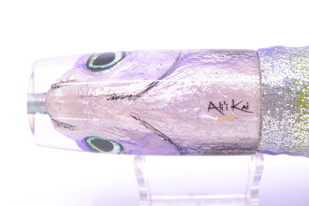 Ali'i Kai Lures Purple-Silver Malolo Medium Hard Head 12" 9oz Skirted Purple-Silver/Rainbow GZE