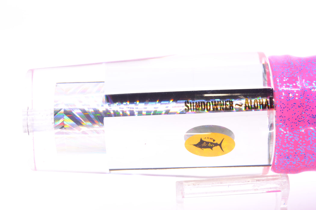 Aloha Lures Mirrored Silver Rainbow Starburst Sundowner 14" 11.5oz Skirted Pink/Blue