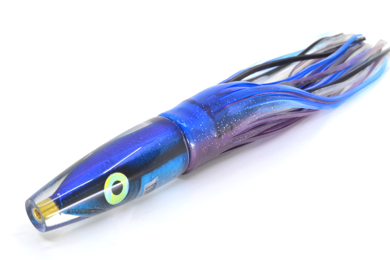 Tsutomu Lures "Hardline Aku" Fish Head Poke Invert 6" 3.2oz Skirted Blue-Purple GZE