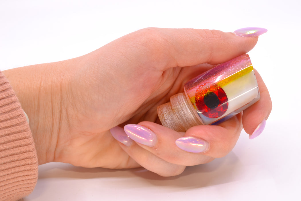 Coggin Lures White Rainbow Glass Pink-Yellow Back Small Slant Bogie 9" 1.3oz