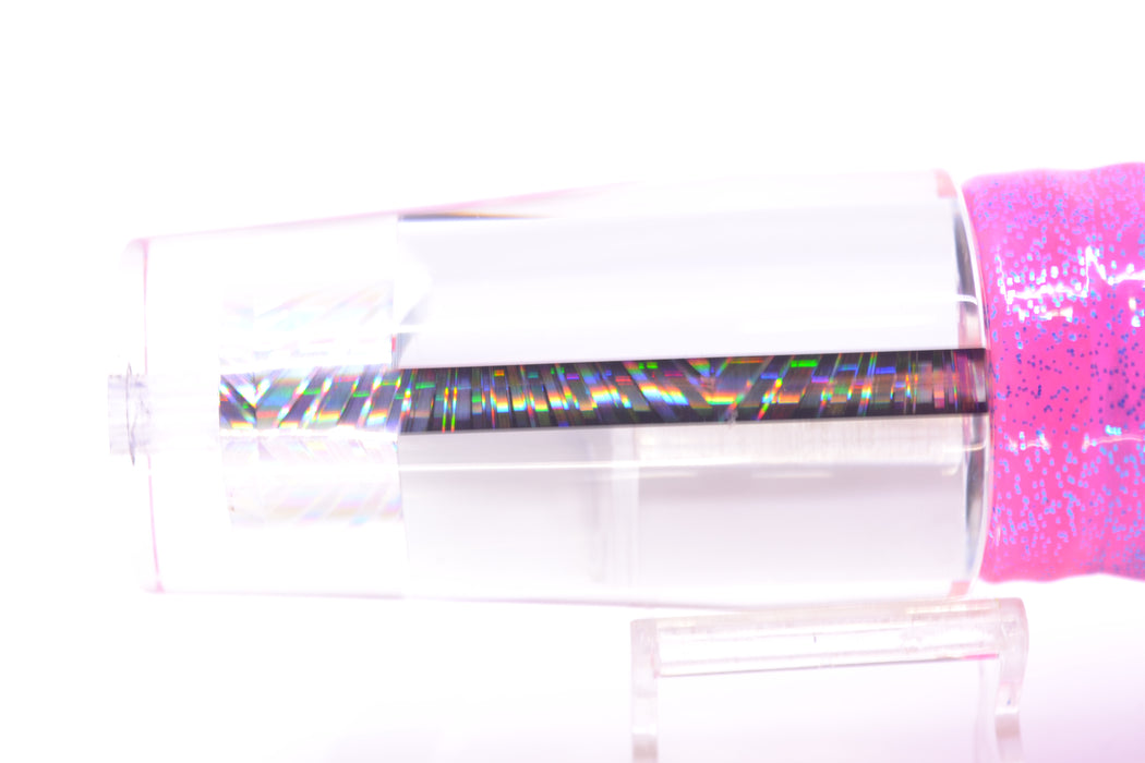 Aloha Lures Mirrored Silver Rainbow Starburst Sundowner 14" 11.5oz Skirted Pink/Blue