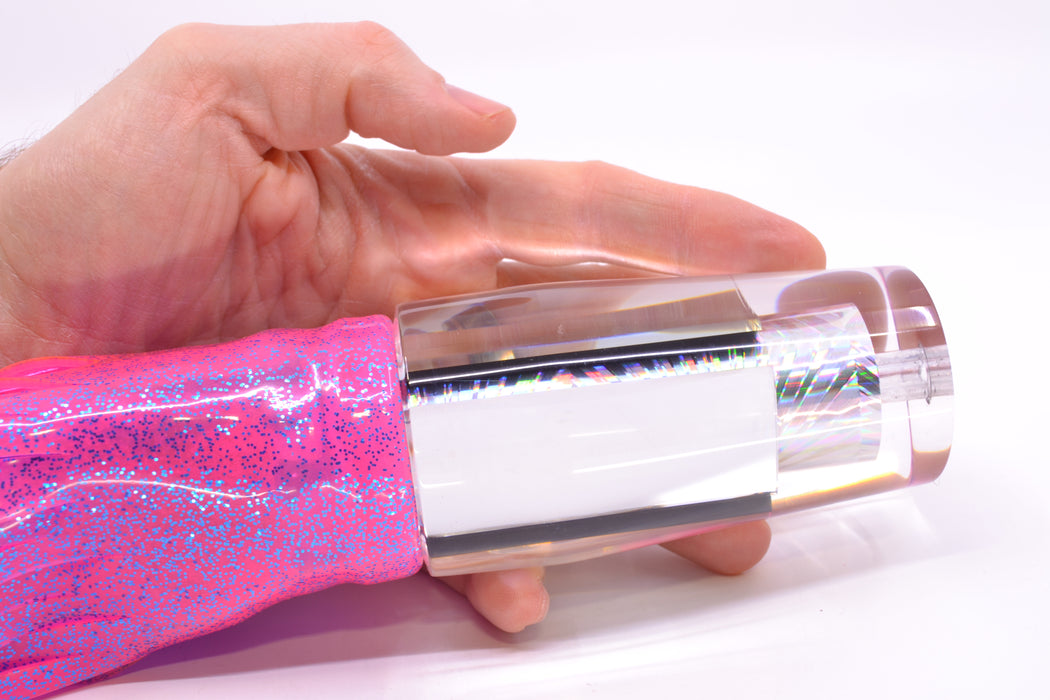 Aloha Lures Mirrored Silver Rainbow Starburst Sundowner 14" 11.5oz Skirted Pink/Blue