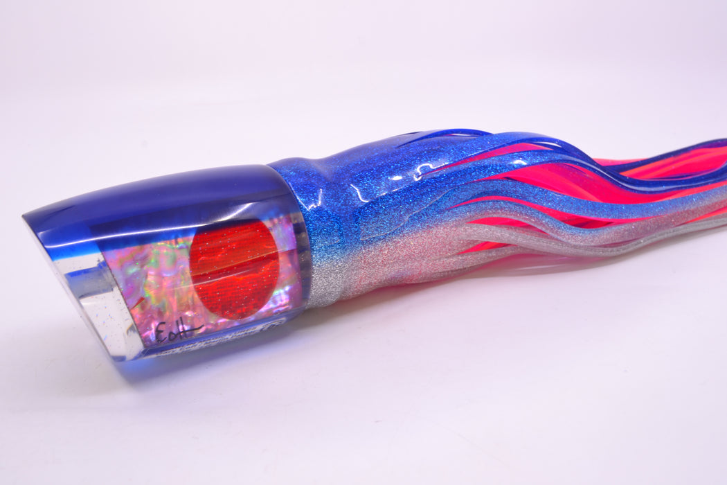 Marlin Magic Pink Awabi Blue Back Red Eyes Large Ruckus 14" 13oz Skirted Blue-Silver/Pink