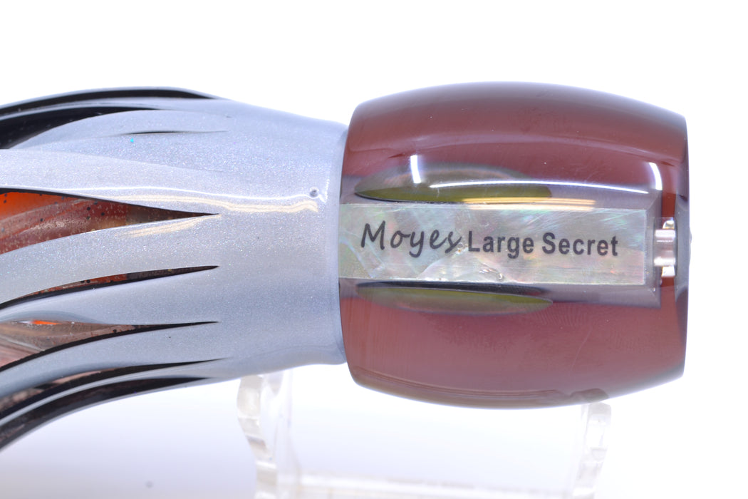 Moyes Lures Silver Pearl Root Beer Back Large Secret 12" 6.5oz Skirted Root Beer-Silver GZE