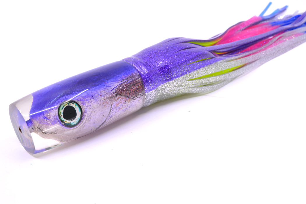 Ali'i Kai Lures Purple-Silver Malolo Medium Hard Head 12" 9oz Skirted Purple-Silver/Rainbow GZE