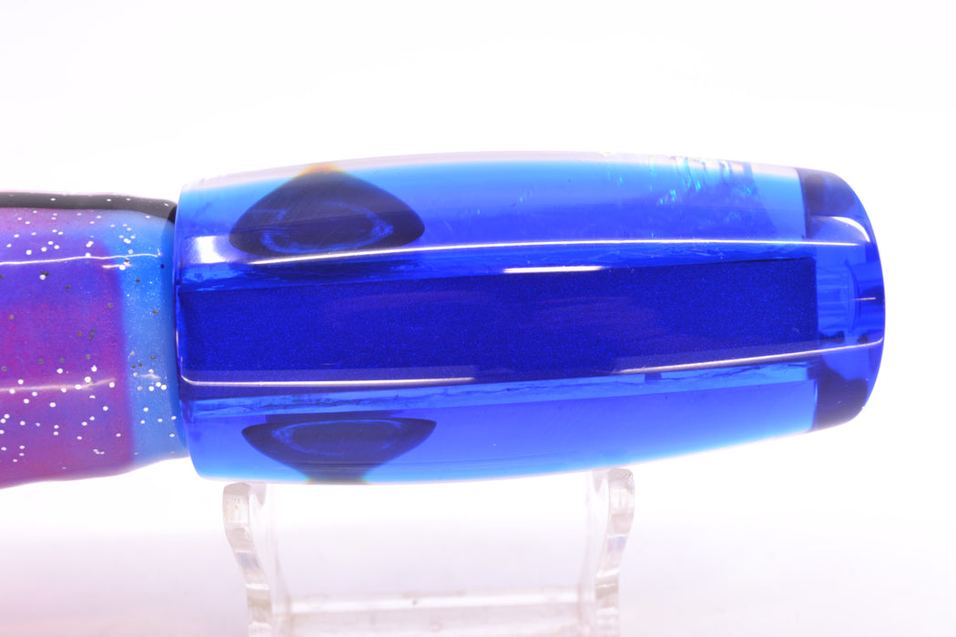 Moyes Lures Blue-Pink Dichro Blue Back Taxi Eyes Medium Plunger 12" 7.5oz Skirted Gay Bob