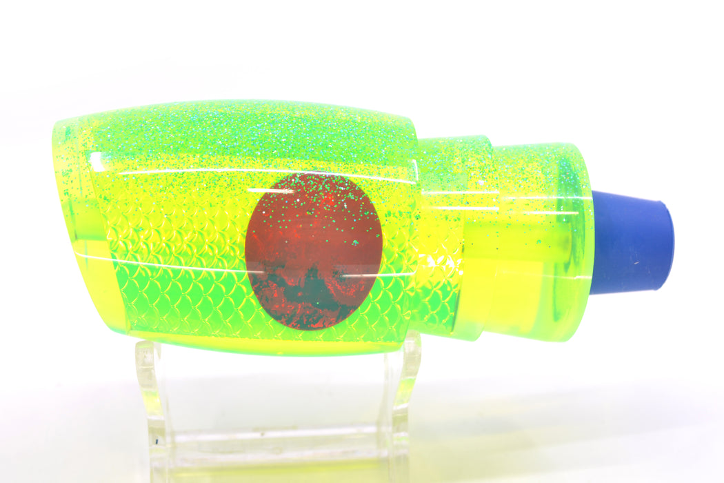 TANTRUM Lures Chartreuse Rainbow Scale Ice Blue Back Red Eyes Large Bandit 12" 5.6oz GZE