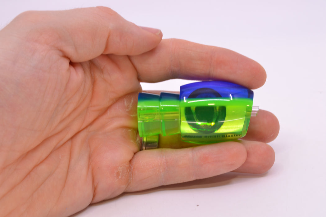 Moyes Lures Chartreuse MOP Blue-Green Back NEW Small Blaster 9" 3oz GZE