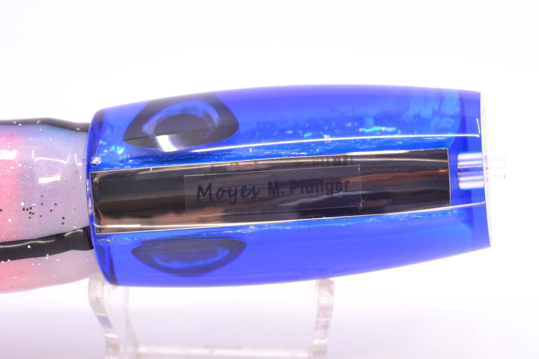 Moyes Lures Blue-Pink Dichro Blue Back Taxi Eyes Medium Plunger 12" 7.5oz Skirted Gay Bob