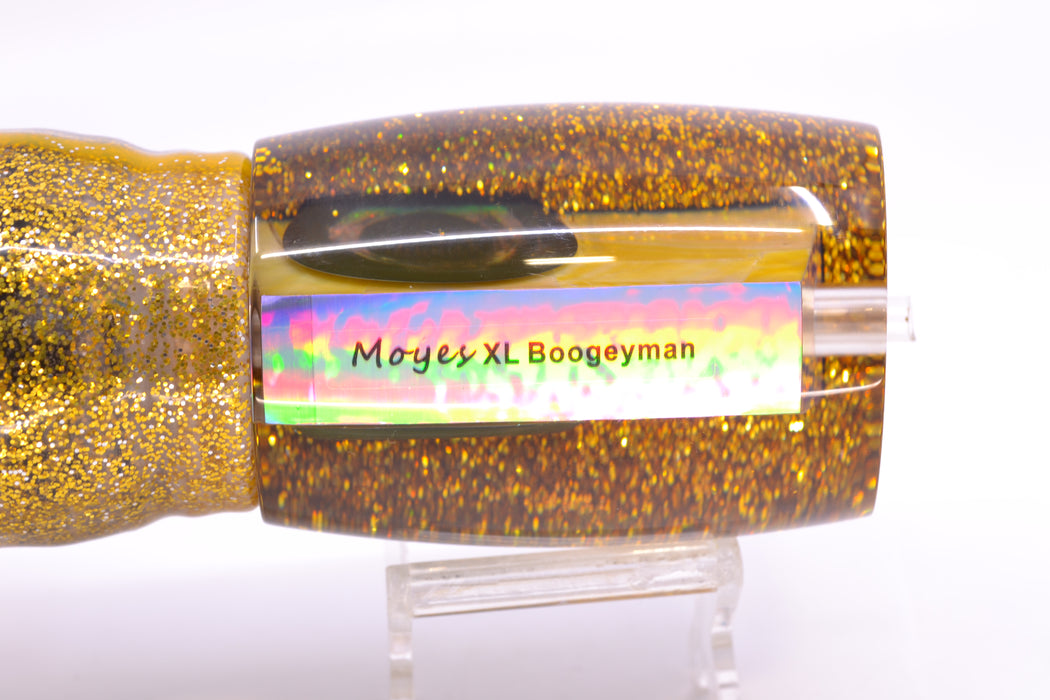 Moyes Lures Golden MOP Black-Gold Back XL Boogeyman 16" 14.4oz Skirted Black-Gold