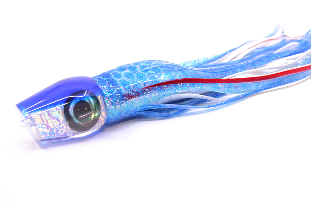 Moyes Lures Ice Blue-Pink Dichro Blue Back Taxi Eyes Medium Sumo 12" 6.8oz Skirted