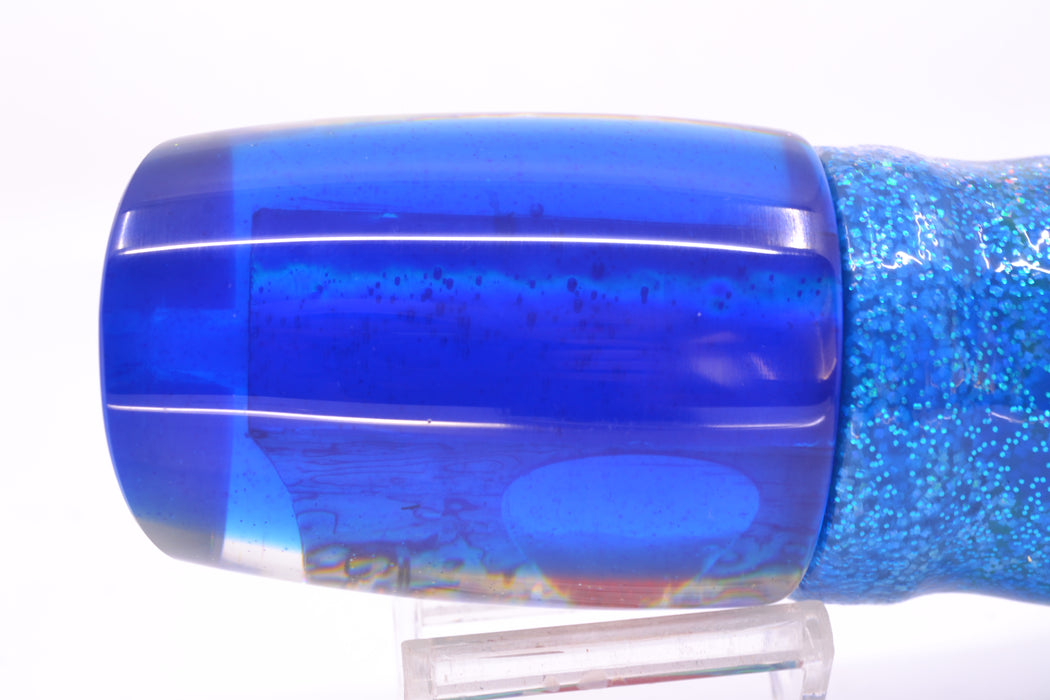Marlin Magic Paua Shell Blue Back Red Eyes Large Ruckus 14" 13oz Skirted Blue Dots/Green